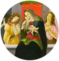 Madonna met het Kind, Johannes de Doper en een engel
