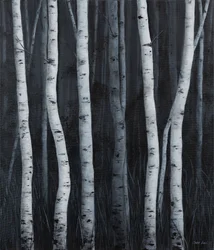 Berken, 2025 (acrylverf op doek)