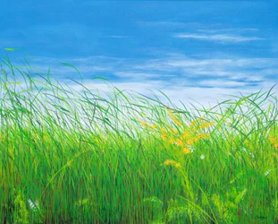 Dansen in de wind, 2019 (acryl op doek)
