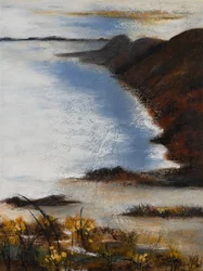 Beneden bij de kust, 2019 (acryl op doek)