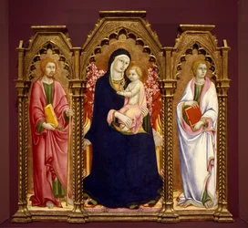 Madonna en Kind met Heiligen Jacobus Major en Johannes de Evangelist, altaarstuk