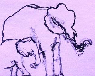 Abstracte olifantenfamilie