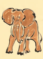 Schets van een Afrikaanse olifant