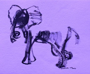 Dynamische paarse olifant