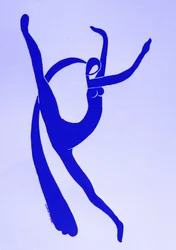 Sierlijke blauwe danseres