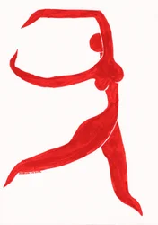 Sierlijke rode danseres