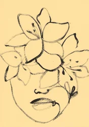 Minimalistisch bloemenportret