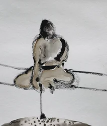 Schets van een samoerai in meditatie