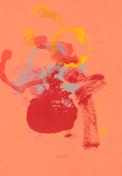 Levendige abstracte penseelstreken