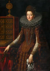Slowaaks: Portret van een dame in een rijk pak Portret van Maria van Medici.