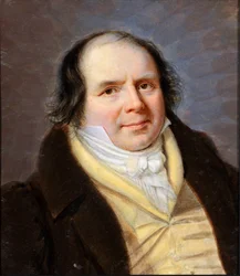 Portret van een corpulente man van de Genese bourgeoisie