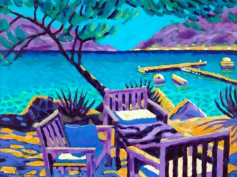 La Mer # , 2022 (acryl op board)