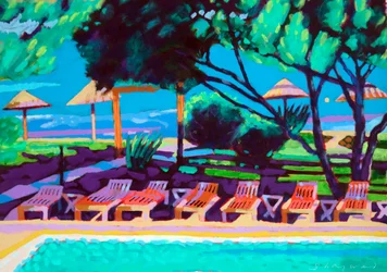 La Mer # , 2022 (acryl op board)