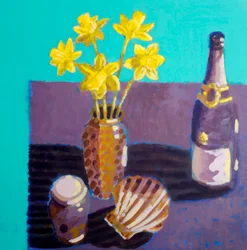 Stilleven #48, 2025 (acryl op board)