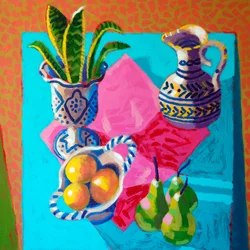 Stilleven # 57, 2025 (acryl op board)