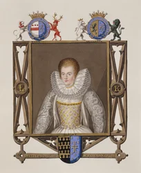 Portret van Lettice Knollys (ca. 1541-1634), dochter van Sir Francis Knollys, uit 
