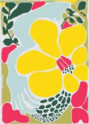 Abstracte gele bloemen