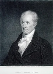 Gilbert Charles Stuart (1755-1828), gegraveerd door Asher Brown Durand (1796-1886) naar een origineel miniatuur