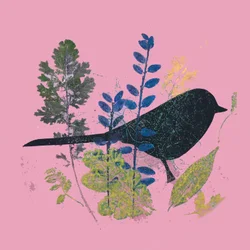 Vogel en bladeren