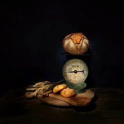 Stilleven met ambachtelijk brood