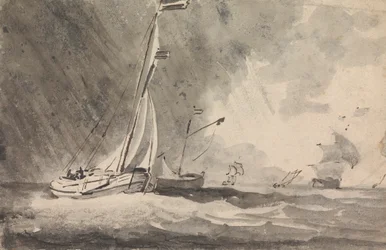 Boten in een regenstorm