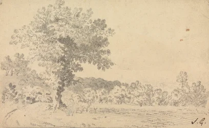 Landschap met herten