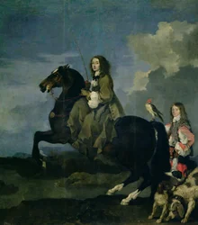 Christina van Zweden (1626-89) te paard