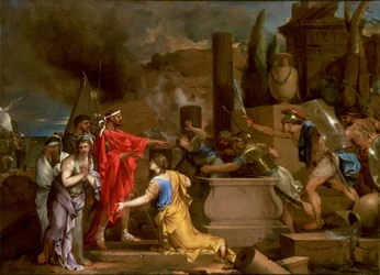 Ulysses ontdekt Astyanax in het graf van Hector, ca. 1654-56