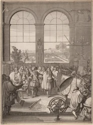 Louis XIV op bezoek bij de Koninklijke Academie van Wetenschappen