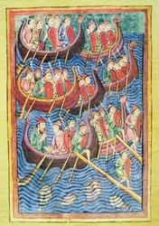 Vikingen landen in Engeland tijdens de tweede migratiegolf