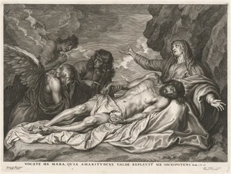 Maagd Ondersteunt de Dode Christus