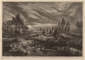 Een Landschap met een Dorp