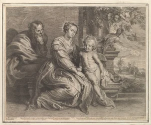 Heilige Familie met papegaai