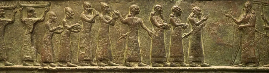 Balawat-poorten uit het oude Assyrische Rijk (laag reliëf)