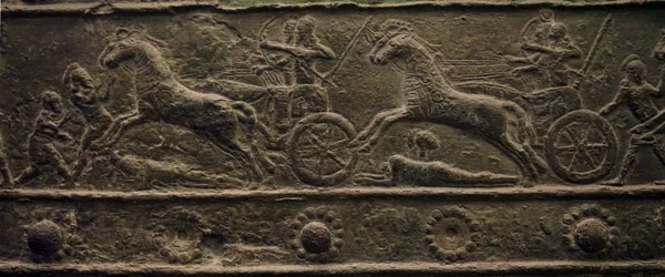 Balawat-poorten uit het oude Assyrische Rijk (laag reliëf)