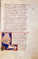 Miniatuur Oude Testament pagina. 13e eeuw. Karolingische tijd. Biblioteca Trivulziana, Milaan