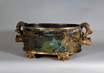 Chinese kunst: pot cache in cloisonné email. 16e eeuw Parijs, decoratieve kunsten