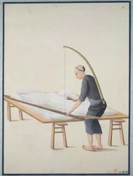 Katoen pluizen, voor dekbedden, c.1800