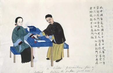 Pols voelen, uit een album met scènes uit het leven in China