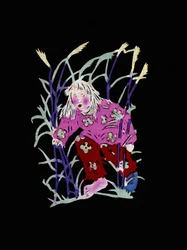 Boer met kruiden. Geschilderd papierknipsel of "Jian Zhi", Chinese volkskunst, Pekin.