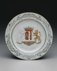 Bord met wapen, ca. 1740