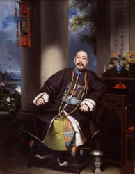 Portret van Mouqua, Lamqua, ca. 1840 (olieverf op doek)