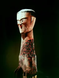 Statuette, Zhou-dynastie (1046-256 v.Chr.), 4e - 3e eeuw v.Chr. (detail)