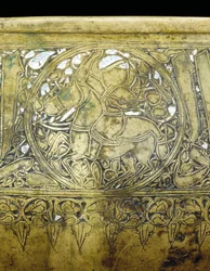 Detail van een Mamluk kom, ca. 1351