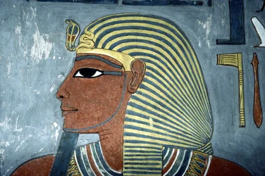 Luxor, Thebe: Vallei der Koningen. Graf van Horemheb, Egyptische farao van de 19e Dynastie.