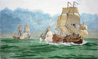 Avery achtervolgt het schip van de Grote Mogol