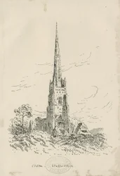 Clifton Campville Church: lithografie, nd [?ca. 1870]