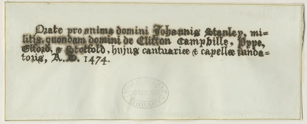 Elford Kerk - Graf van Sir John Stanley