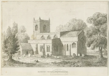 Hanbury Church: ets, nd [ca. 1800]
