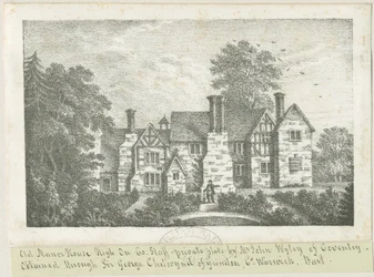 High Onn - Oud Landhuis (lithografie, nd [?19e eeuw])